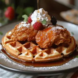 The culinary traditions of the South are a tapestry woven with rich flavors, time-honored techniques, and a deep connection to the land and its people. Among the myriad of delectable dishes that define Southern cuisine, none stand out quite like the iconic combination of Fried Chicken & Waffles. This beloved dish is a harmonious blend of satisfying savory and sweet elements that not only fills the belly but also warms the heart.