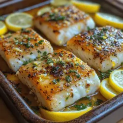 If you're in search of a dish that embodies both flavor and health, look no further than Zesty Lemon Garlic Baked Cod. This delightful recipe seamlessly combines the freshness of cod with the vibrant and zesty flavors of lemon and garlic, creating a culinary experience that is both satisfying and nutritious. The tender, flaky texture of the cod pairs exquisitely with the aromatic notes of garlic and the bright acidity of lemon, making it a perfect choice for both casual weeknight dinners and more elegant gatherings.